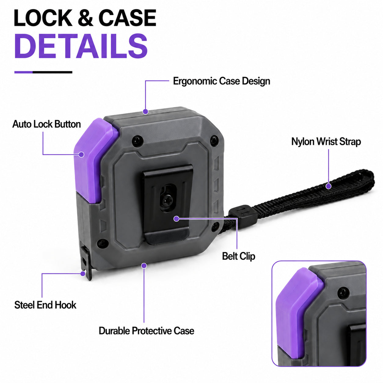 KORVANX Self-Lock Steel Tape Measure