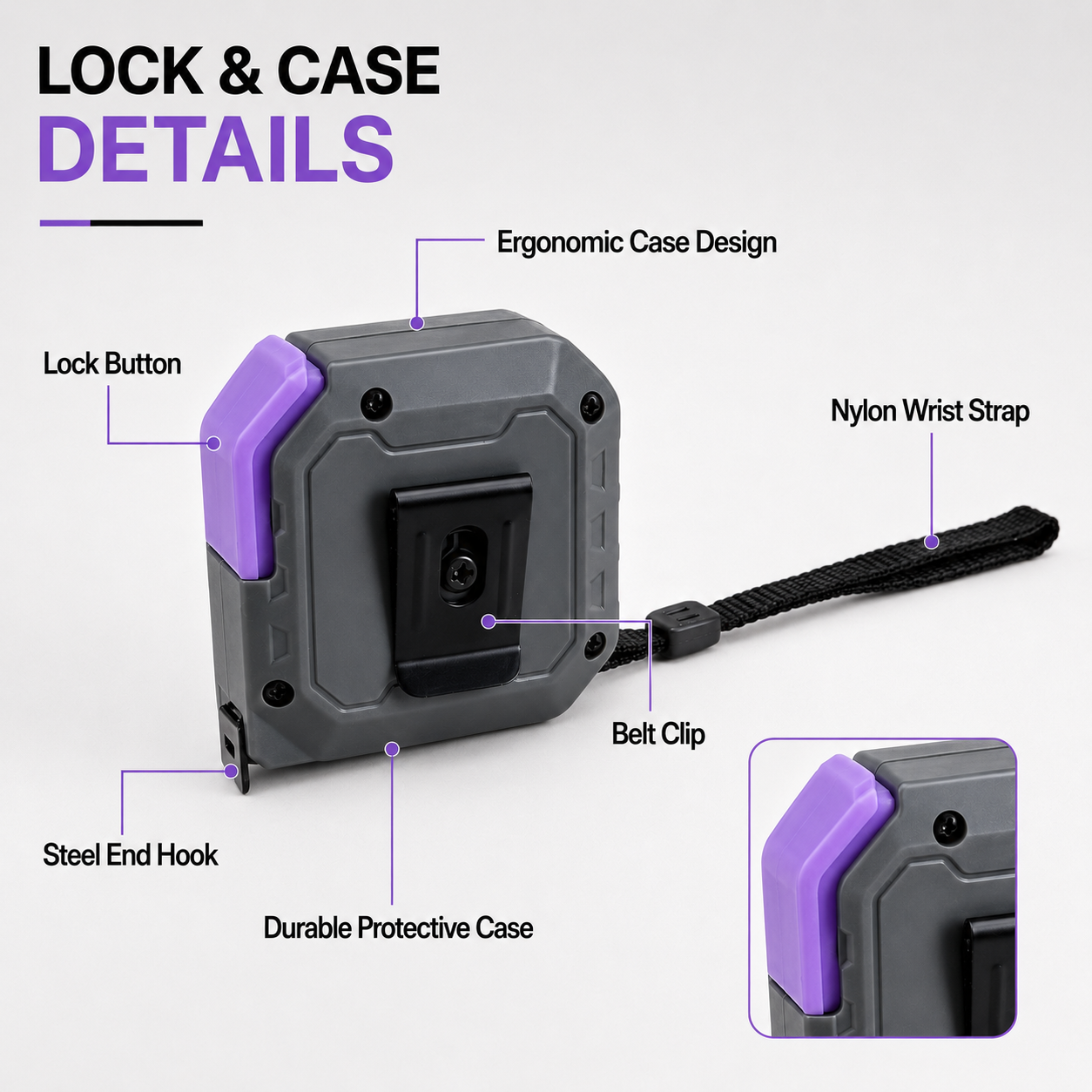 KORVANX Self-Lock Steel Tape Measure