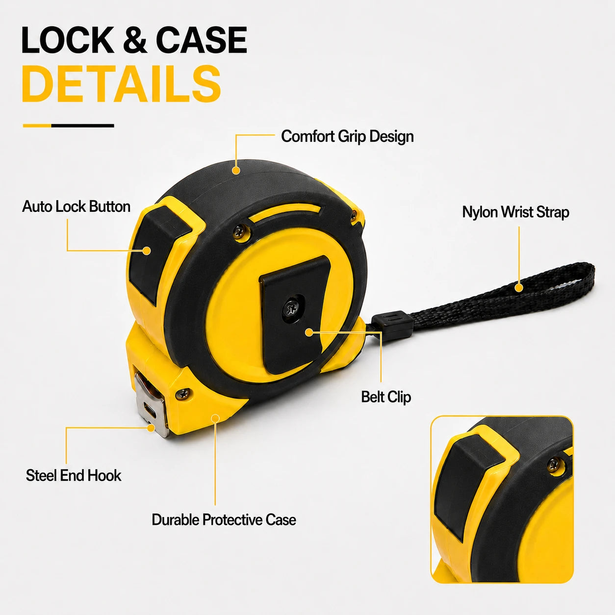 KORVANX Heavy Duty Steel Tape Measure